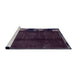 Sideview of Machine Washable Abstract Viola Purple Rug, wshabs1896