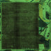 Square Abstract Green Modern Rug, abs1896grn