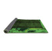 Sideview of Abstract Green Modern Rug, abs1896grn