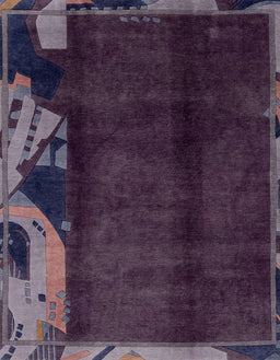 Abstract Purple Modern Rug, abs1896