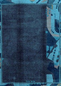 Abstract Light Blue Modern Rug, abs1896lblu