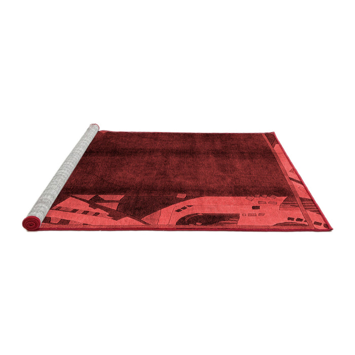 Modern Red Washable Rugs