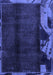 Machine Washable Abstract Blue Modern Rug, wshabs1896blu