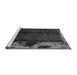 Sideview of Machine Washable Abstract Gray Modern Rug, wshabs1896gry