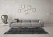 Machine Washable Abstract Gray Modern Rug in a Living Room,, wshabs1896gry