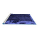 Sideview of Machine Washable Abstract Blue Modern Rug, wshabs1896blu