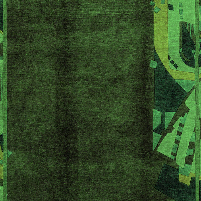 Abstract Green Modern Rug, abs1896grn