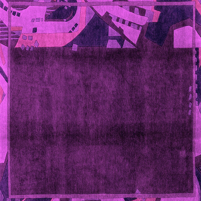 Square Abstract Pink Modern Rug, abs1896pnk