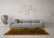 Machine Washable Abstract Yellow Modern Rug in a Living Room, wshabs1896yw