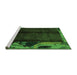 Sideview of Machine Washable Abstract Green Modern Area Rugs, wshabs1896grn