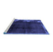 Sideview of Machine Washable Abstract Blue Modern Rug, wshabs1897blu