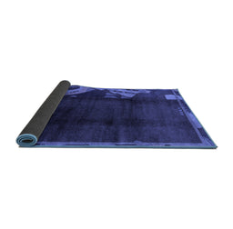Sideview of Abstract Blue Modern Rug, abs1897blu