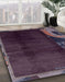 Abstract Purple Lily Purple Modern Rug in Family Room, abs1897