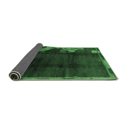 Sideview of Abstract Emerald Green Modern Rug, abs1897emgrn