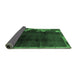 Sideview of Abstract Emerald Green Modern Rug, abs1897emgrn