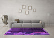 Machine Washable Abstract Purple Modern Area Rugs in a Living Room, wshabs1897pur