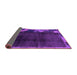 Sideview of Abstract Purple Modern Rug, abs1897pur