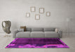 Machine Washable Abstract Pink Modern Rug in a Living Room, wshabs1897pnk