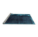 Sideview of Machine Washable Abstract Light Blue Modern Rug, wshabs1897lblu