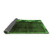 Sideview of Abstract Green Modern Rug, abs1897grn