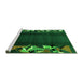 Sideview of Machine Washable Abstract Green Modern Area Rugs, wshabs1898grn