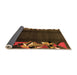 Sideview of Abstract Orange Modern Rug, abs1898org