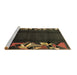 Sideview of Machine Washable Abstract Brown Modern Rug, wshabs1898brn