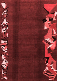 Abstract Red Modern Rug, abs1898red