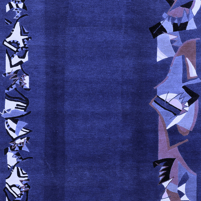 Machine Washable Abstract Blue Modern Rug, wshabs1898blu