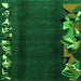 Square Machine Washable Abstract Green Modern Area Rugs, wshabs1898grn