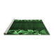 Sideview of Machine Washable Abstract Emerald Green Modern Area Rugs, wshabs1898emgrn