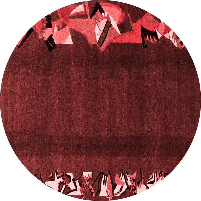 Machine Washable Abstract Red Modern Rug, wshabs1898red