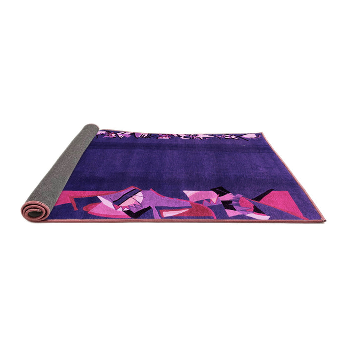 Sideview of Abstract Pink Modern Rug, abs1898pnk