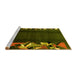 Sideview of Machine Washable Abstract Yellow Modern Rug, wshabs1898yw