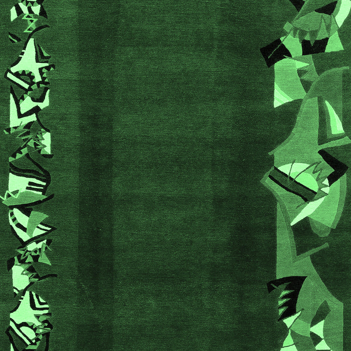 Abstract Emerald Green Modern Rug, abs1898emgrn