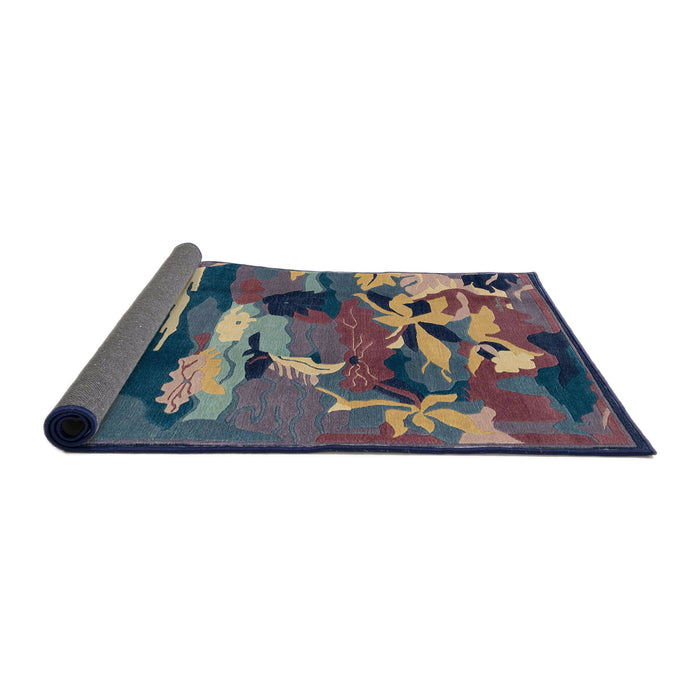 Sideview of Abstract Plum Purple Modern Rug, abs1899