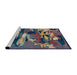 Sideview of Machine Washable Abstract Plum Purple Rug, wshabs1899