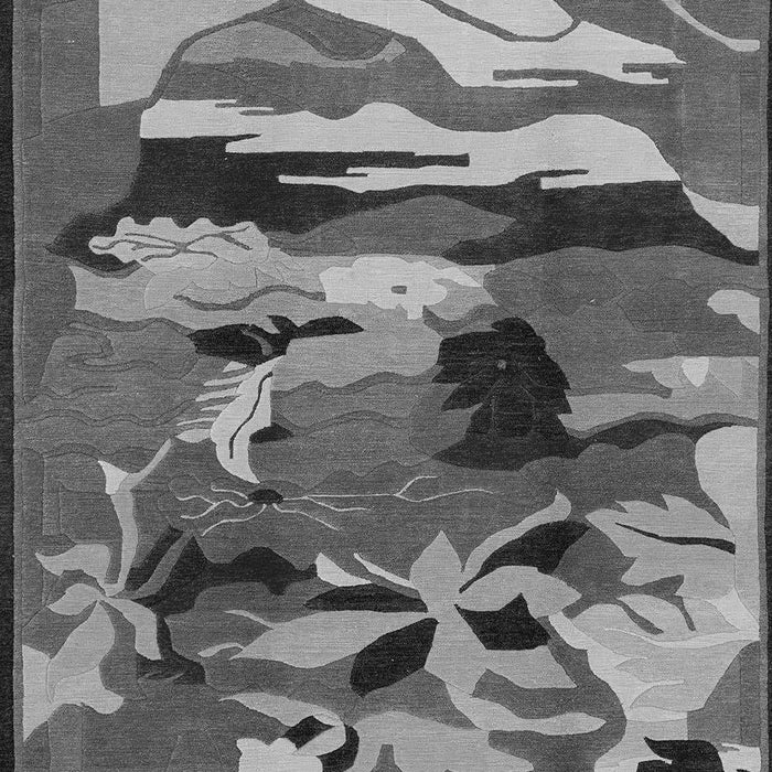 Machine Washable Abstract Gray Modern Rug, wshabs1899gry