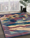 Abstract Plum Purple Modern Rug in Family Room, abs1899