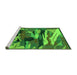 Sideview of Machine Washable Abstract Green Modern Area Rugs, wshabs1899grn