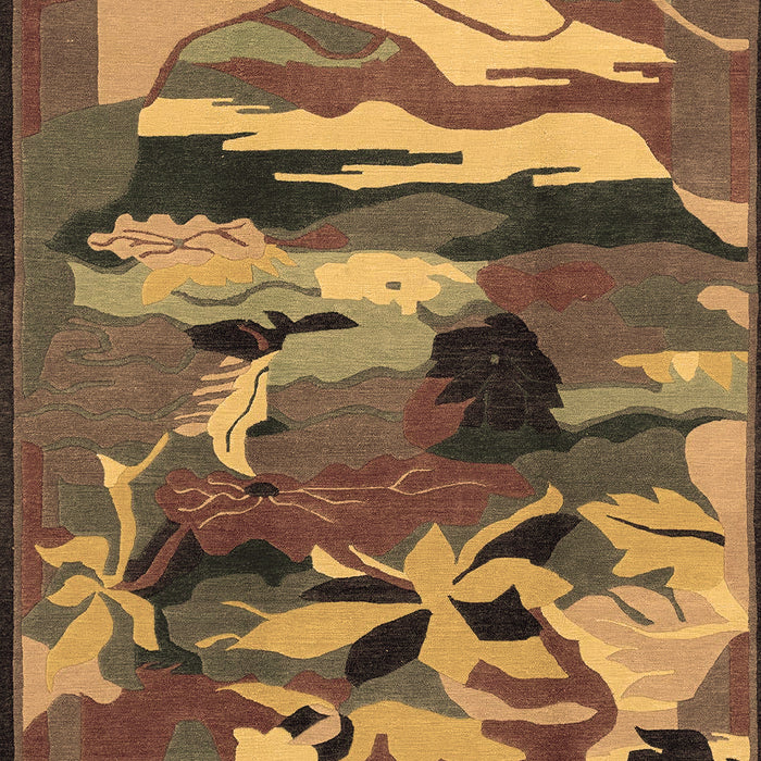 Abstract Brown Modern Rug, abs1899brn