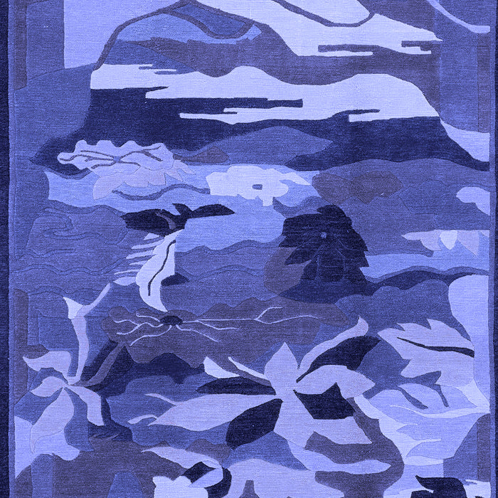 Abstract Blue Modern Rug, abs1899blu