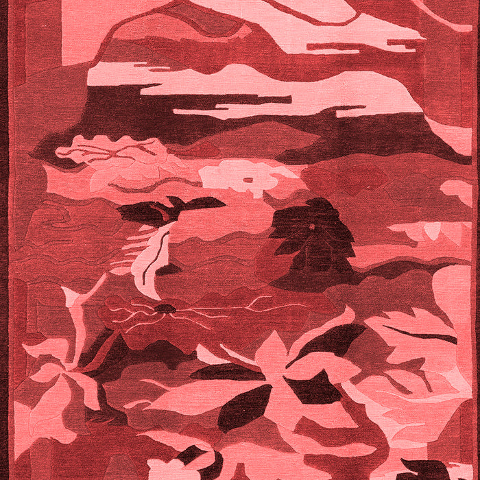 Abstract Red Modern Area Rugs