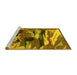 Sideview of Machine Washable Abstract Yellow Modern Rug, wshabs1899yw