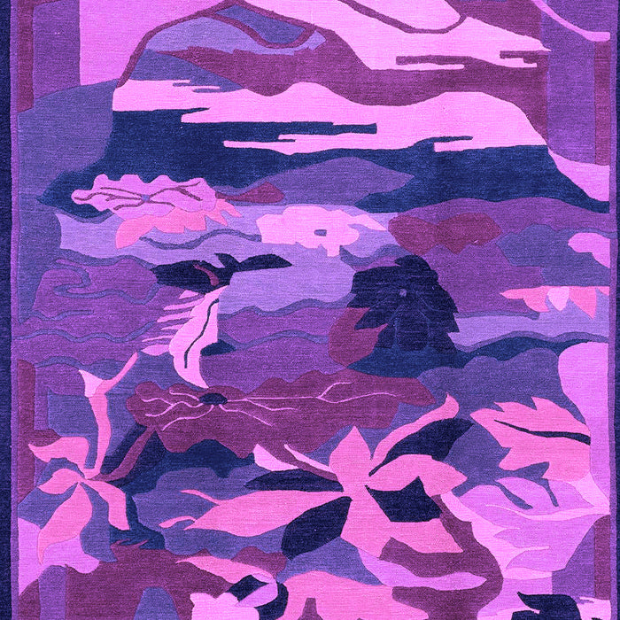 Machine Washable Abstract Purple Modern Area Rugs, wshabs1899pur