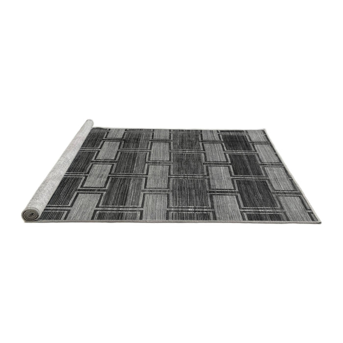 Sideview of Machine Washable Abstract Gray Modern Rug, wshabs189gry