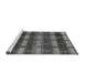 Sideview of Machine Washable Abstract Gray Modern Rug, wshabs189gry