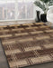 Machine Washable Abstract Bakers Brown Rug in a Family Room, wshabs189