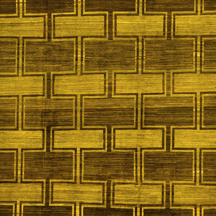 Machine Washable Abstract Yellow Modern Rug, wshabs189yw