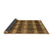 Sideview of Abstract Brown Modern Rug, abs189brn